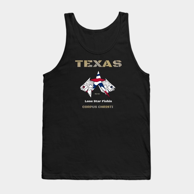 Corpus Christi Texas, Lone Star Fish Tank Top by The Witness